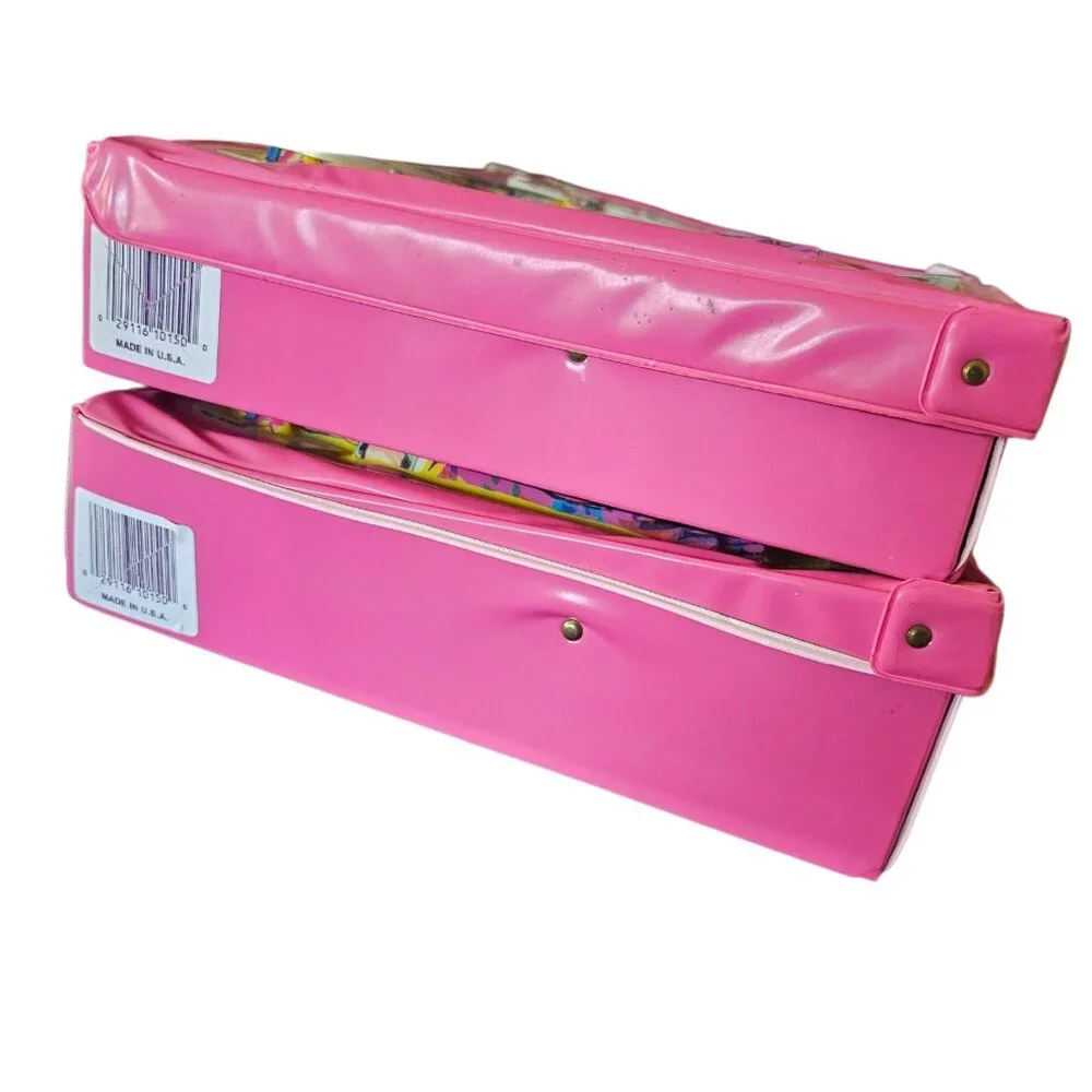 VTG 80s 2 Fashion Doll Carrying Cases Pink Tara Toy Barbie Clone Jem Maxie 4 12